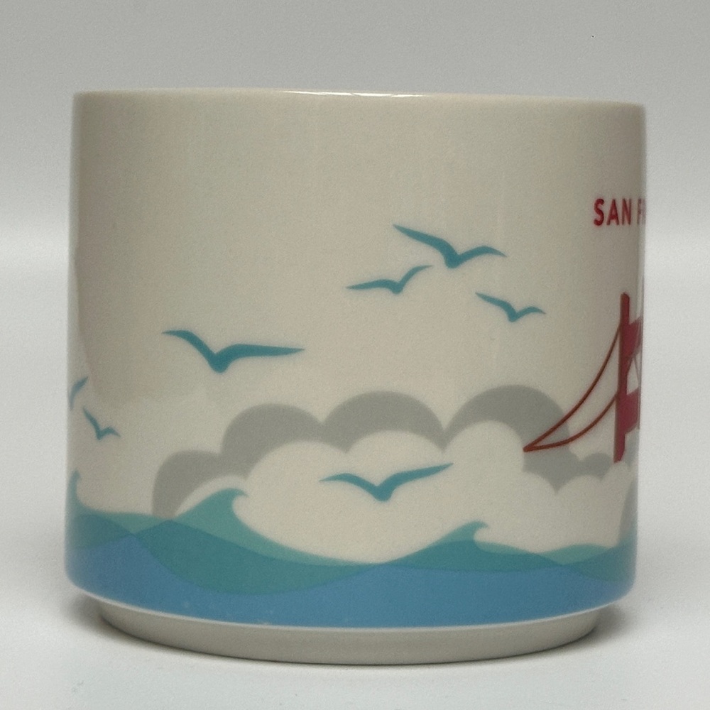 Starbucks You Are Here San Francisco Mug Red Interior 14 oz - Picture 3 of 8